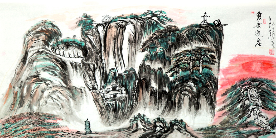 2718号 作品名称:东岳迎客。尺寸:136cm乘68cm。2020年创作。.jpg 2718号 作品名称:东岳迎客。尺寸:136cm乘68cm。2020年创作。.jpg