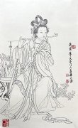 著名艺术家侯果山作品《吹箫仕女》被故宫博物院收藏