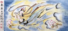 侯果山藏品《奏乐天女图》被北京天安门管理委员会收藏